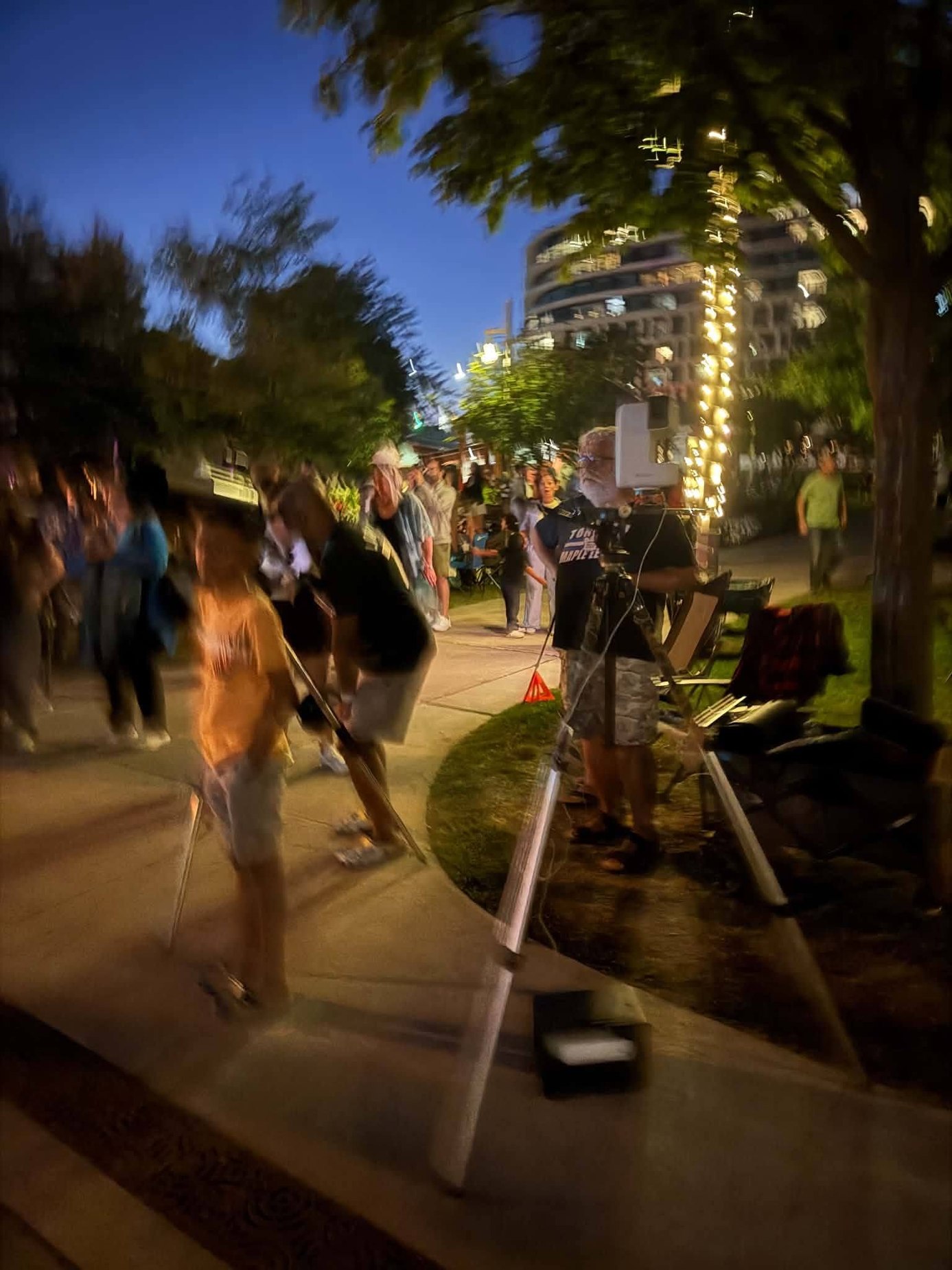 Astronomy volunteers sharing telescopes with the community